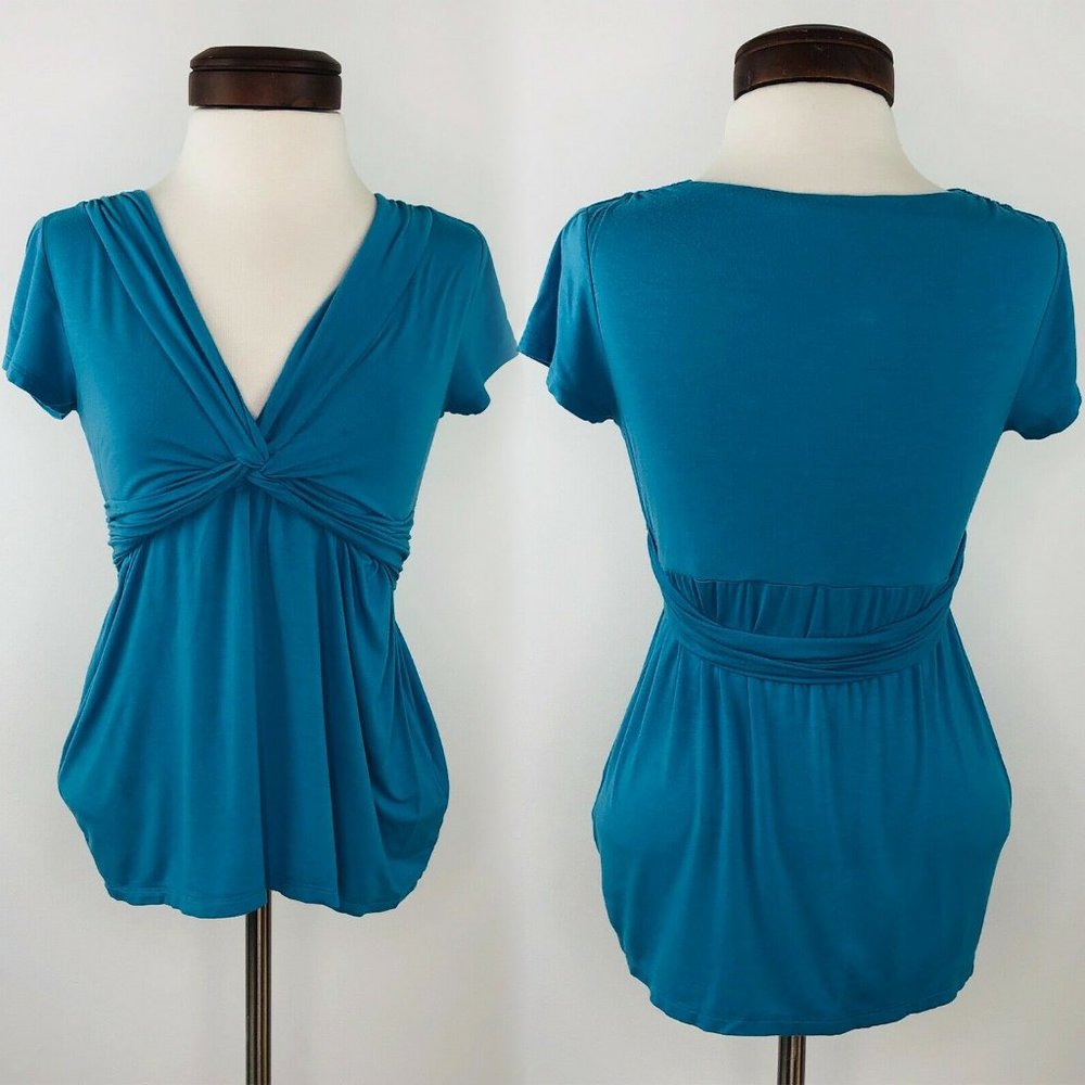 Boden Electric Blue Twist Bodice Top 6R